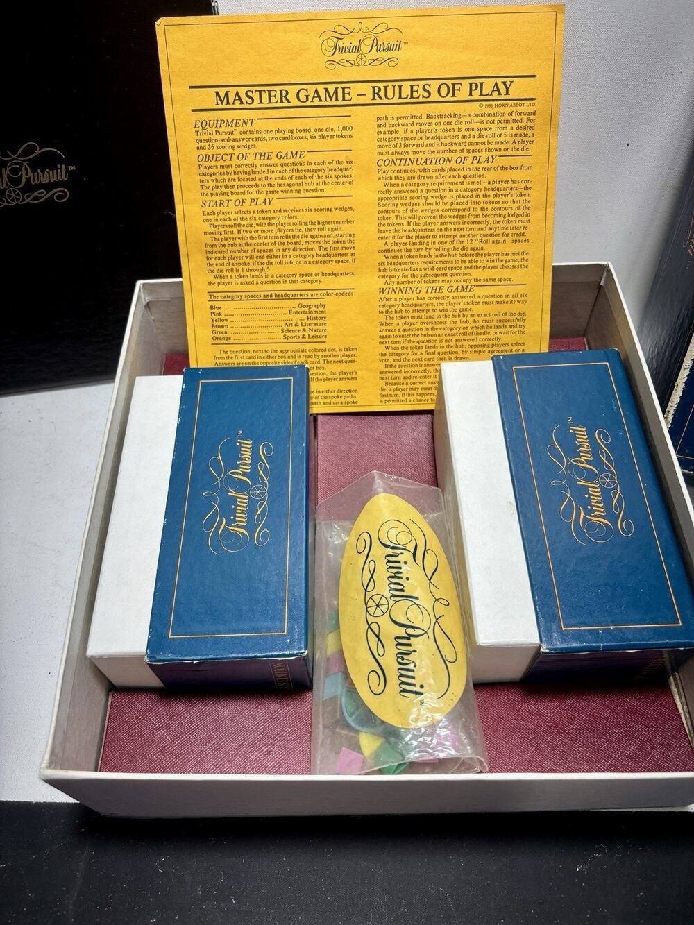 Vintage 1981 Trivial Pursuit Master Game Genus Edition Complete Board Game